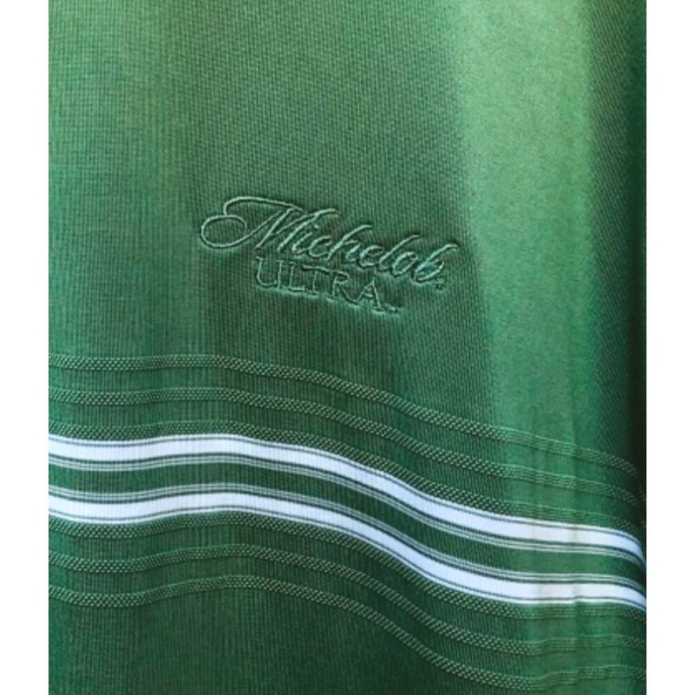 adidas Men's PGA Tour Michelob Ultra Golf Shirt Quarter Zip Green SIze 2XL - Picture 2 of 5
